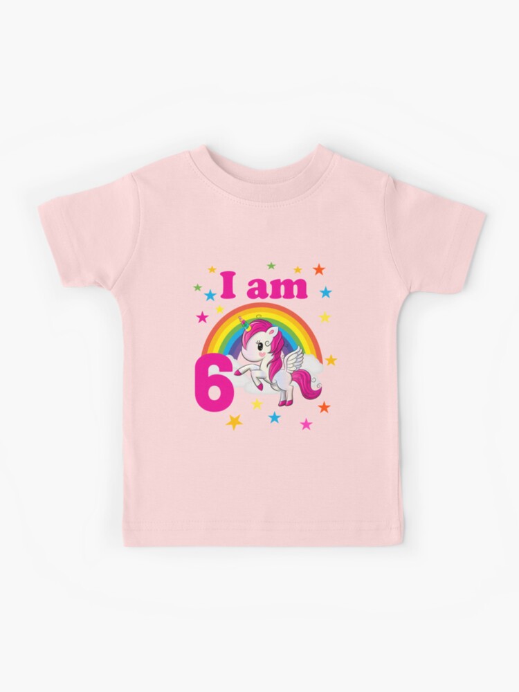 6 ans Licorne Numéro 6ème anniversaire fille cadeau' T-shirt Femme