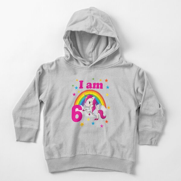 Tote bag avec l'œuvre « Je suis 6 anniversaire de licorne 6 ans anniversaire  garçon t-shirt idée cadeau sixième anniversaire fille » de l'artiste  Jelisandie