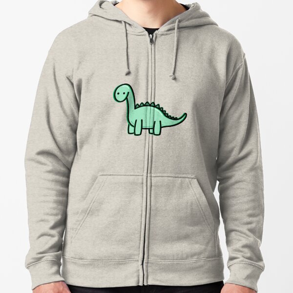 Lindo dino Sudadera con capucha y cremallera