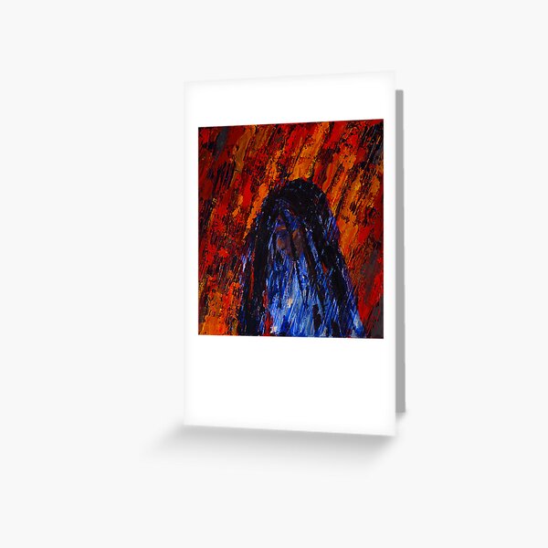 Red Rain Greeting Card