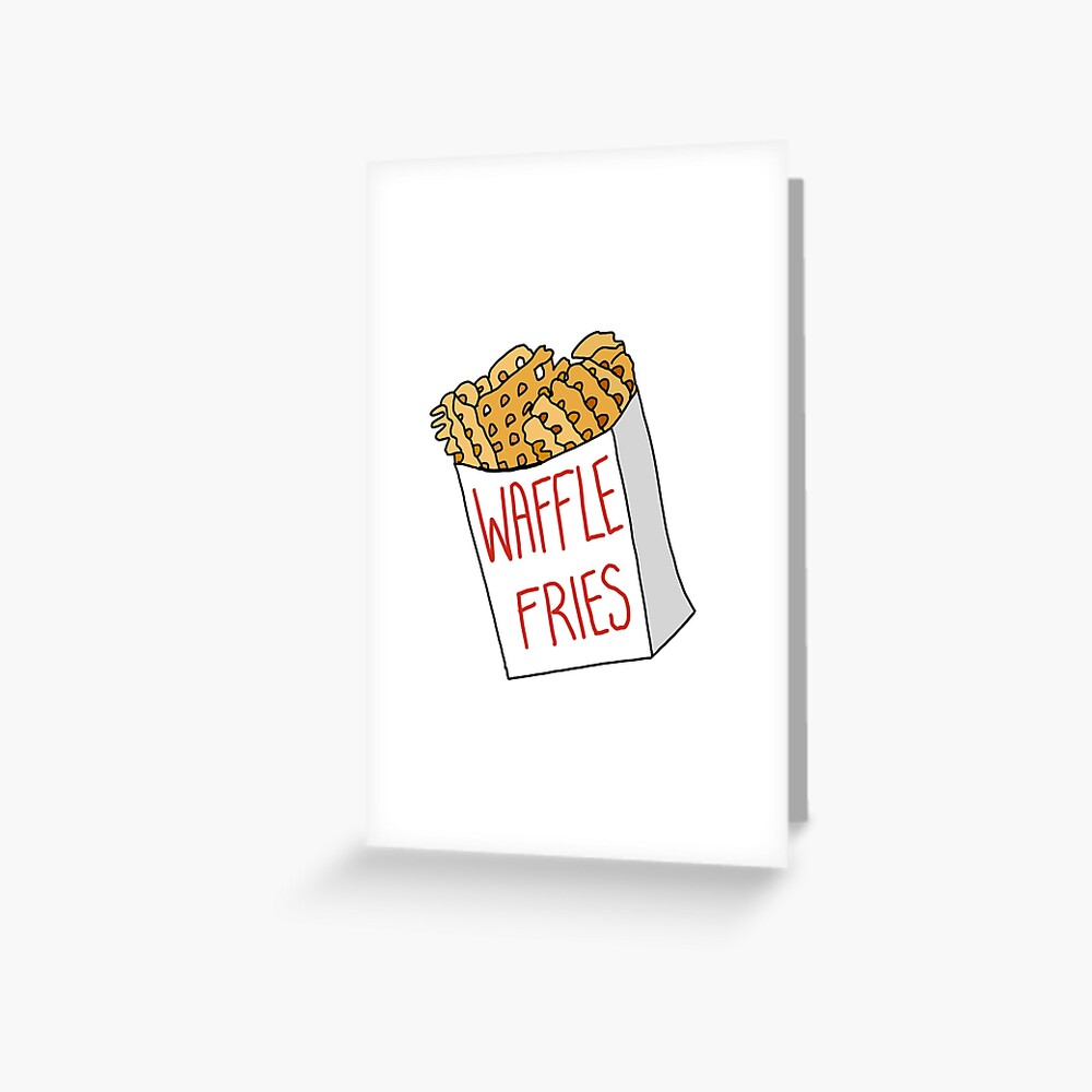 Crinkle cut French fries food sticker, seasoned potatoes  Greeting Card  for Sale by charlottewinter