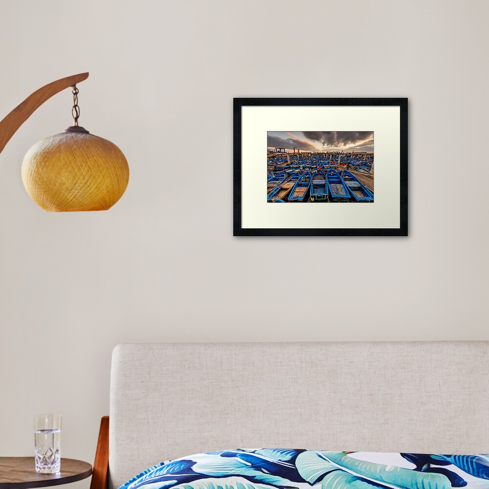 Harbor of Essaouira, Morocco Framed Art Print