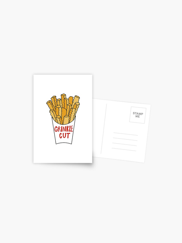 Crinkle cut French fries food sticker, seasoned potatoes  Greeting Card  for Sale by charlottewinter