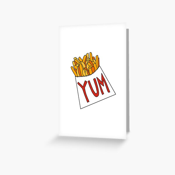 Crinkle cut French fries food sticker, seasoned potatoes  Greeting Card  for Sale by charlottewinter