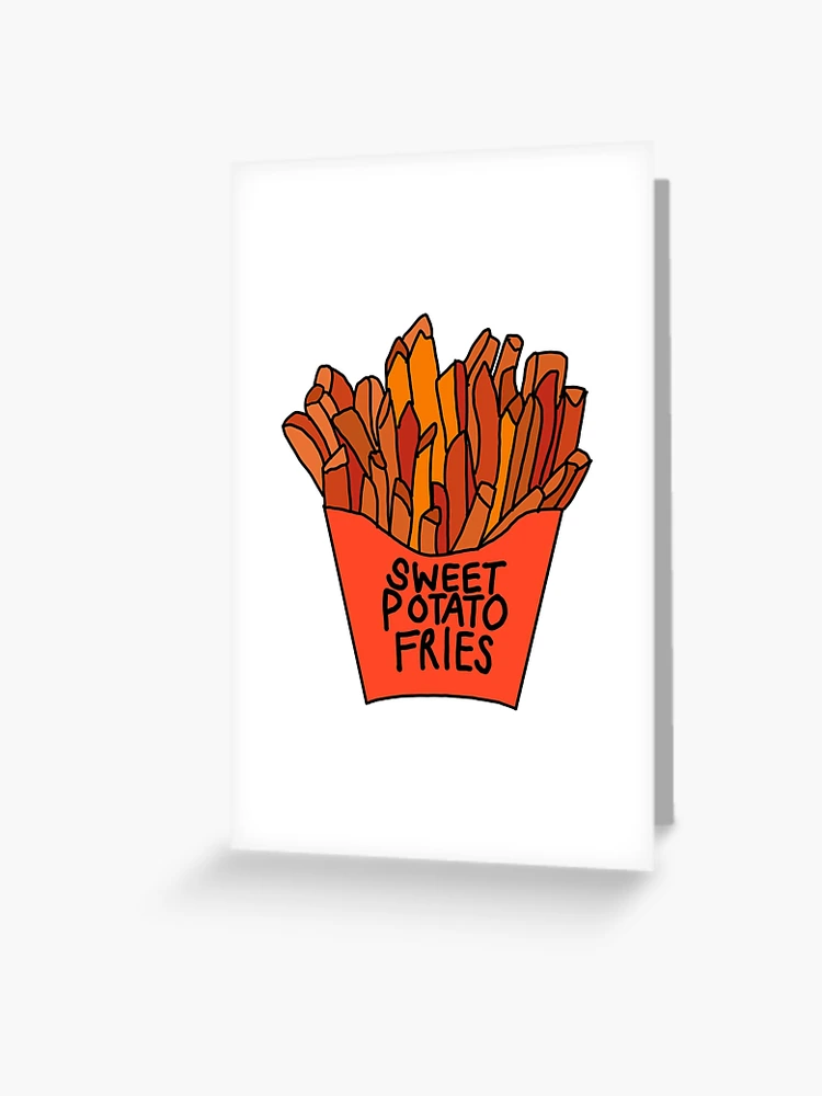 Crinkle cut French fries food sticker, seasoned potatoes  Greeting Card  for Sale by charlottewinter