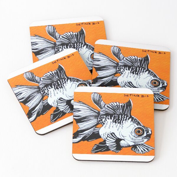 Item preview, White Goldfish designed and sold by Sue Flask.