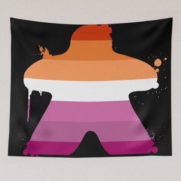 Item preview, Lesbian pride painted meeple designed and sold by ZoLo Design.