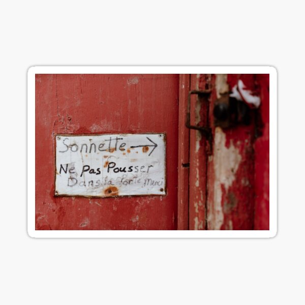 Sonnette Sticker