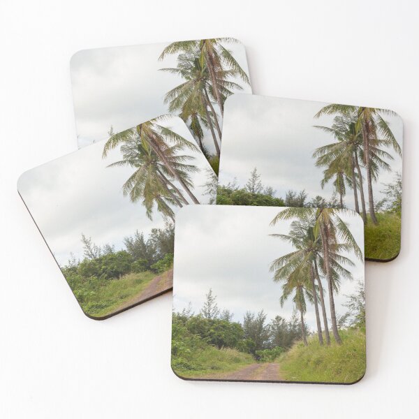 Item preview, Small dirt road and plam trees in Borneo countryside designed and sold by Juhku.