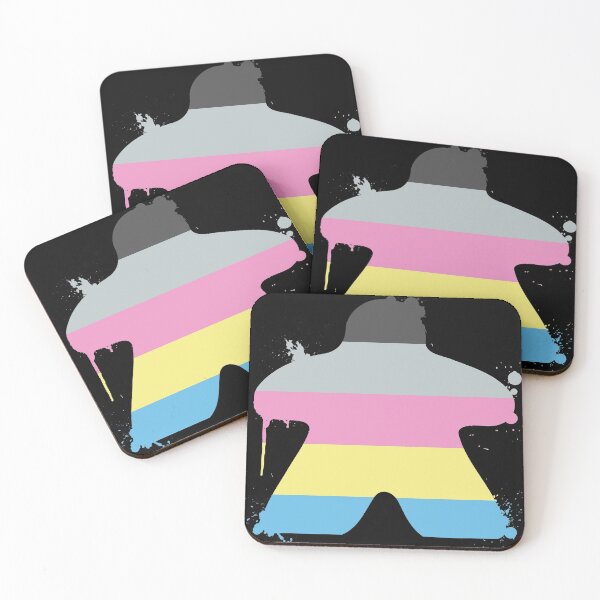 Item preview, Polygender pride painted meeple designed and sold by ZoLo Design.