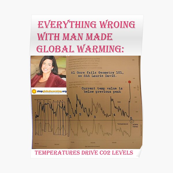 Temperatur-CO2-Diagramm beweist genau das Gegenteil Poster
