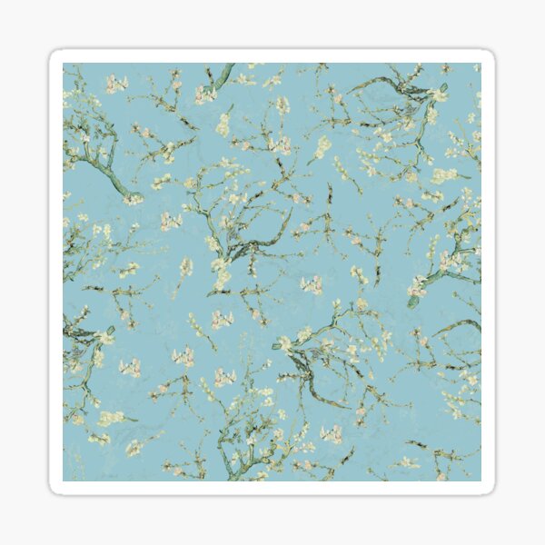Vista previa del artículo con la obra «Patrón original del jardín botánico de flores de almendro de Van Gogh Nightgarden», diseñado y vendido por UtArt.