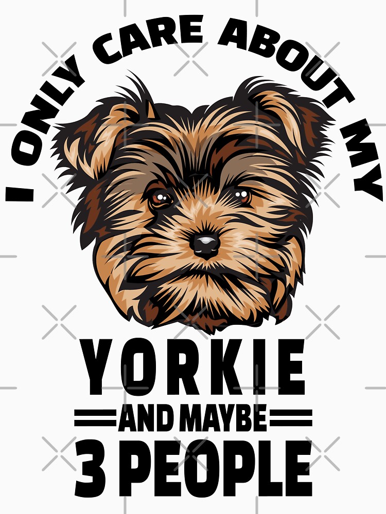 "Yorkie Stickers, Yorkshire Terrier Stickers I Only Care About My