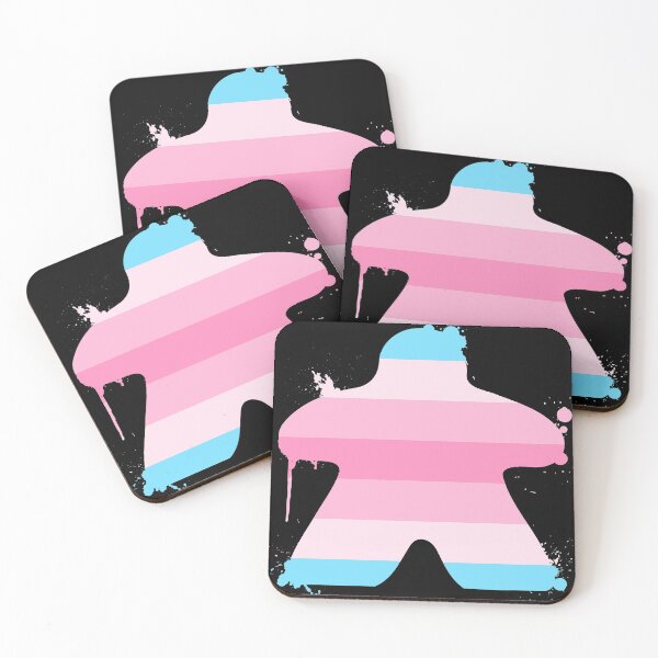 Item preview, Transfeminine pride painted meeple designed and sold by ZoLo Design.