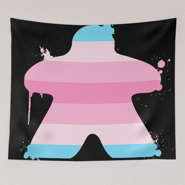 Item preview, Transfeminine pride painted meeple designed and sold by ZoLo Design.
