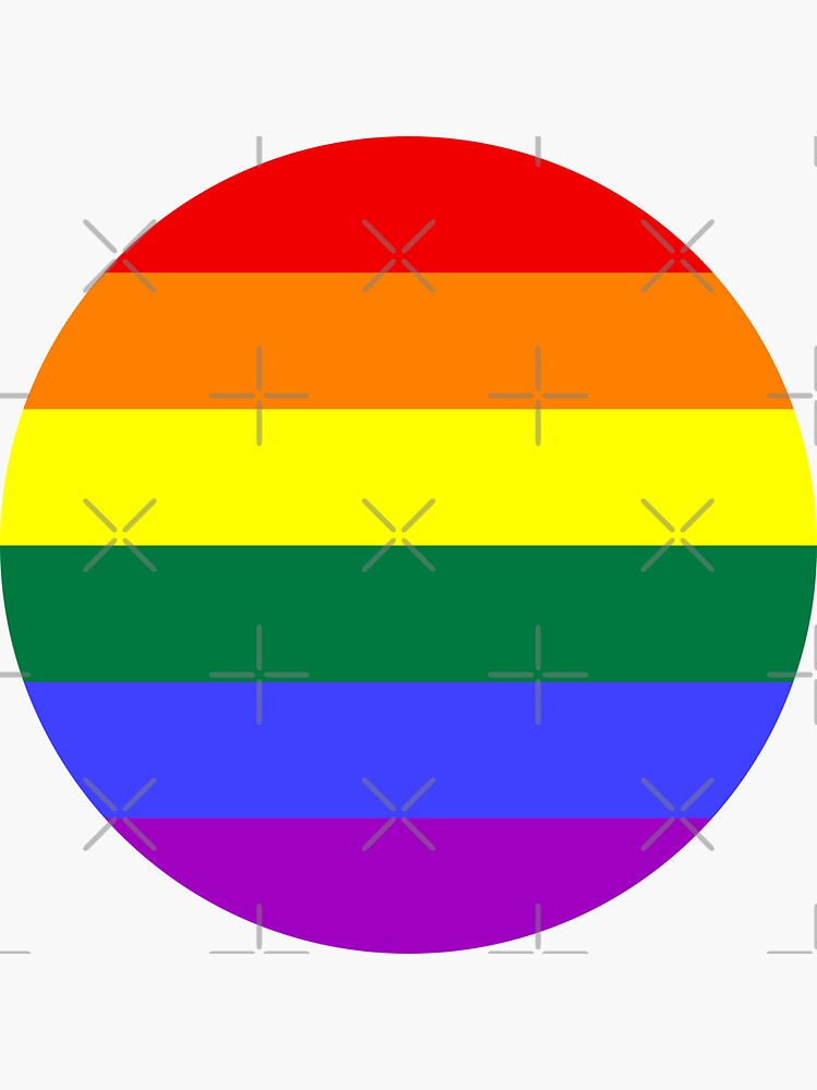 Circular Rainbow Flag (black background) by Gay-Pride-Depot