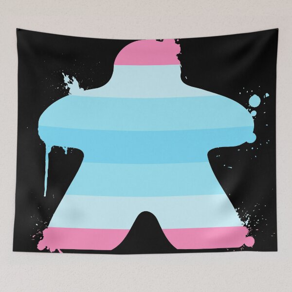 Item preview, Transmasculine pride painted meeple designed and sold by ZoLo Design.