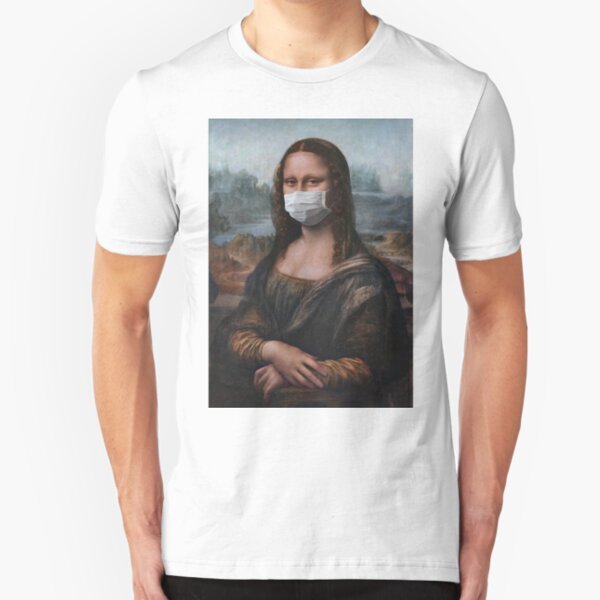 Coronavirus Mona Lisa Slim Fit T-Shirt