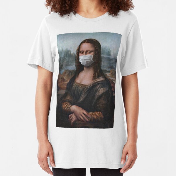 Coronavirus Mona Lisa Slim Fit T-Shirt