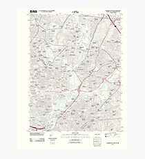 USGS Topo Map District of Columbia DC Washington East 20110627 TM Photographic Print