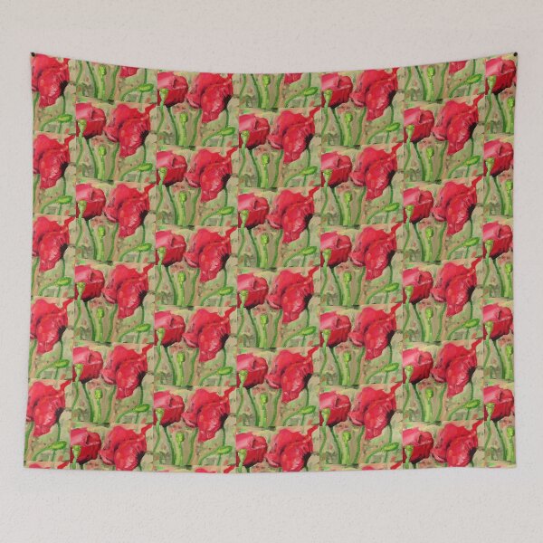 Item preview, Red Poppies - 2012 designed and sold by Sue Flask.