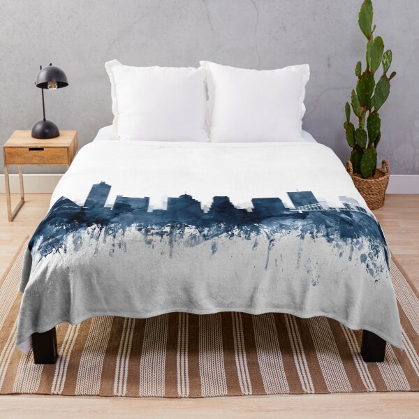 Item preview, Memphis SkylineWatercolor Navy Blue by Zouzounio Art designed and sold by zouzounioart.