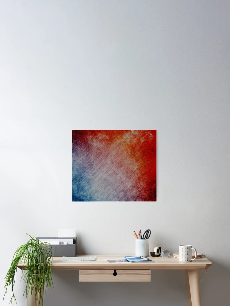Thumbnail 2 of 3, Poster, Abstract Red and Blue designed and sold by Merch_Tingz.