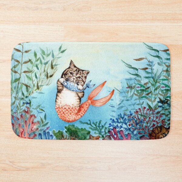 Item preview, Cute Purrmaid Cat Mermaid  designed and sold by Goosi Art.