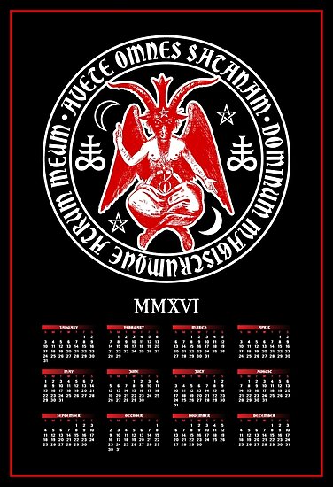 "2016 Satanic Baphomet Calendar" Posters by TropicalToad  Redbubble