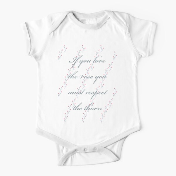 Tiny redrosebuds light lilac Short Sleeve Baby One-Piece