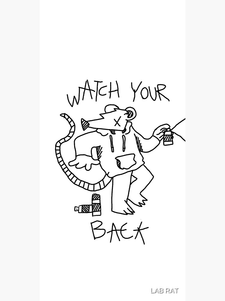 "WATCH YOUR BACK" Sticker for Sale by ItsTheRat Redbubble