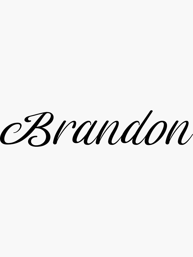 Brandon&quot; Sticker for Sale by gulden | Redbubble