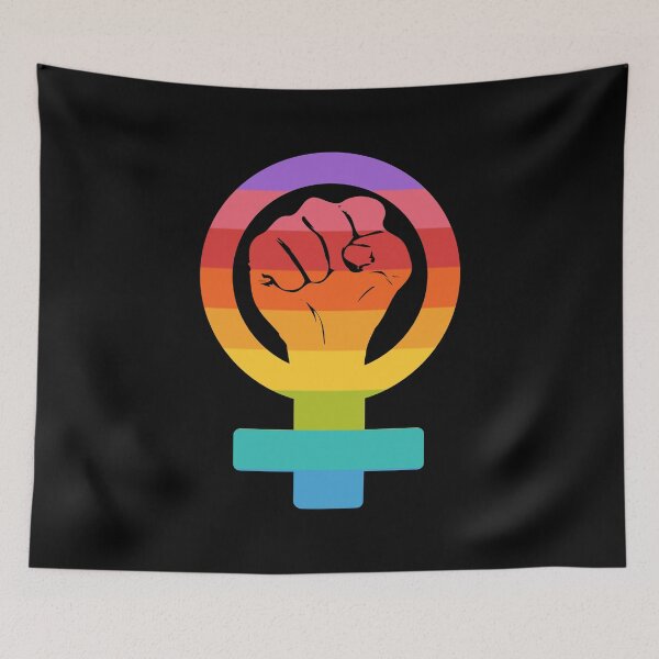 Item preview, Colorful female activist symbol designed and sold by NerdySherds.