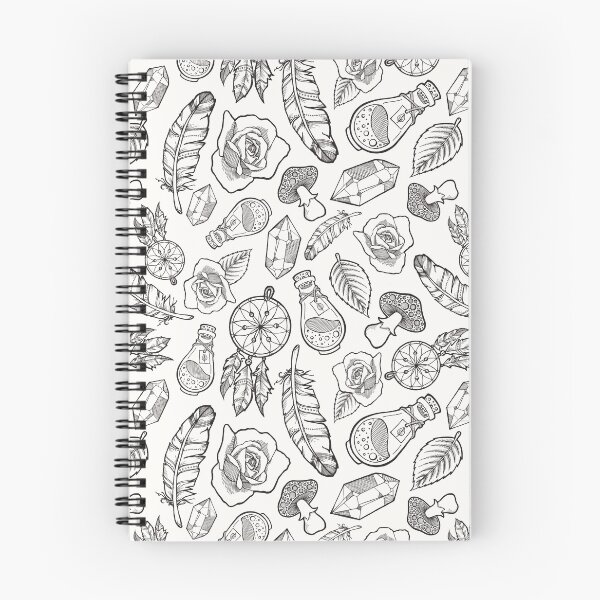 Aperçu de l'œuvre dessin au trait Bohemian scatter pattern. Des roses créée et vendue par AllisonDelDuca.