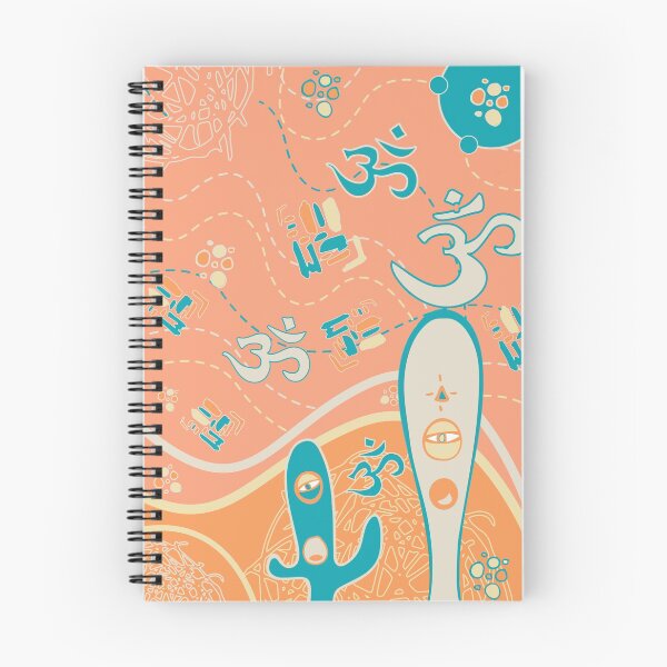 Item preview, Orange and Blue OHM Sign Cactus Alien Trippy Psychodelic Art Print designed and sold by jcastanedaBKLN.
