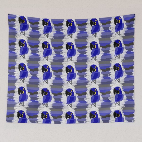Item preview, Hyacinth Macaw Parrot - blue macaw bird designed and sold by meh4u2.