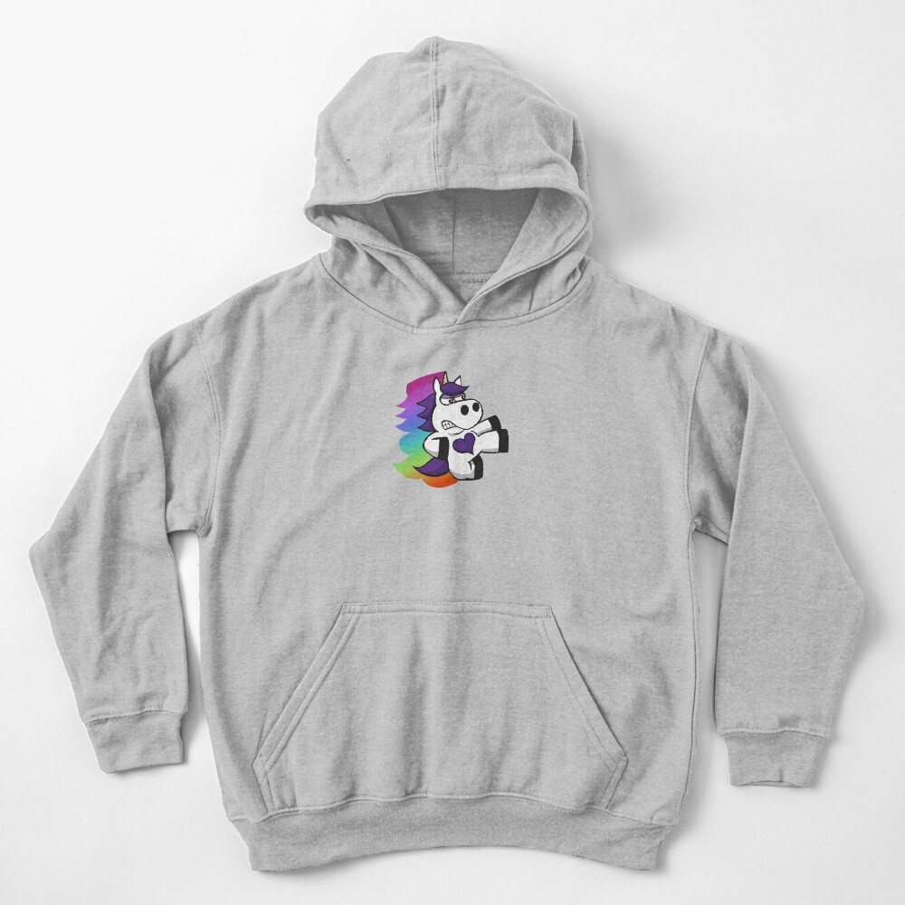 Rainbow Slasher the Unicorn Kids Pullover Hoodie