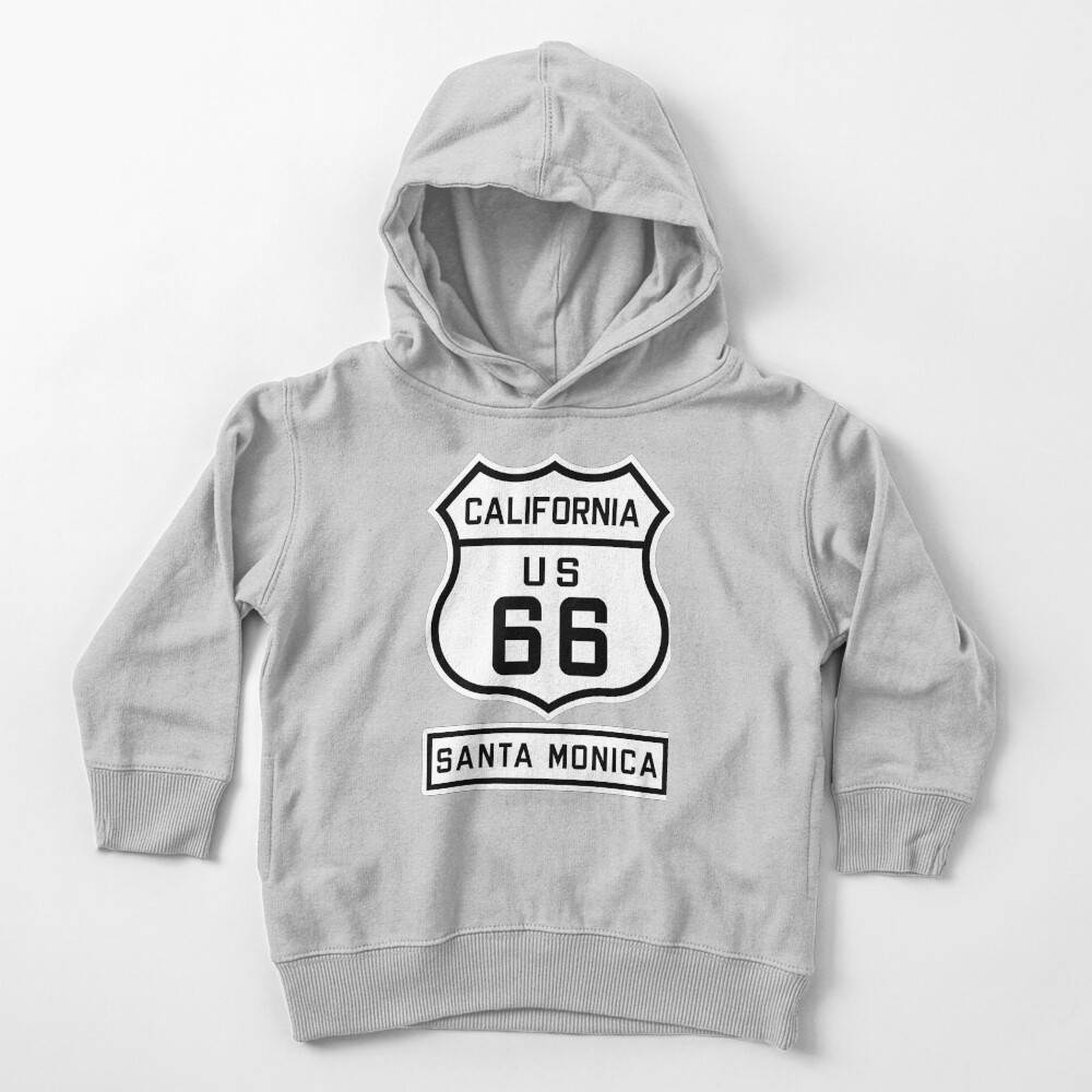 Historic Route 66 - The Mother Road - Santa Monica Toddler Pullover Hoodie