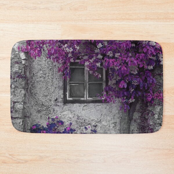 Item preview, Bright Purple Vines, Window and Gray Stone designed and sold by Brooke T Ryan Photographic Art.