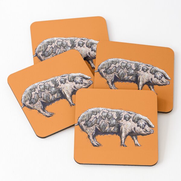 Item preview, Gloucester Old Spot Pig Illustration designed and sold by juicycreations.