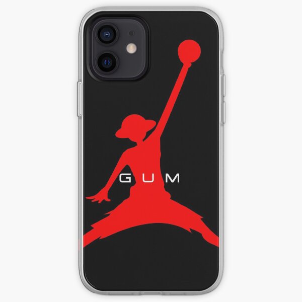Luffy (rouge sur noir) Coque souple iPhone