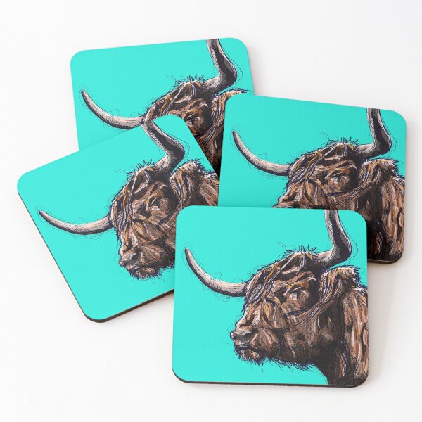 Item preview, West Highland Scottish Bull Illustration designed and sold by juicycreations.