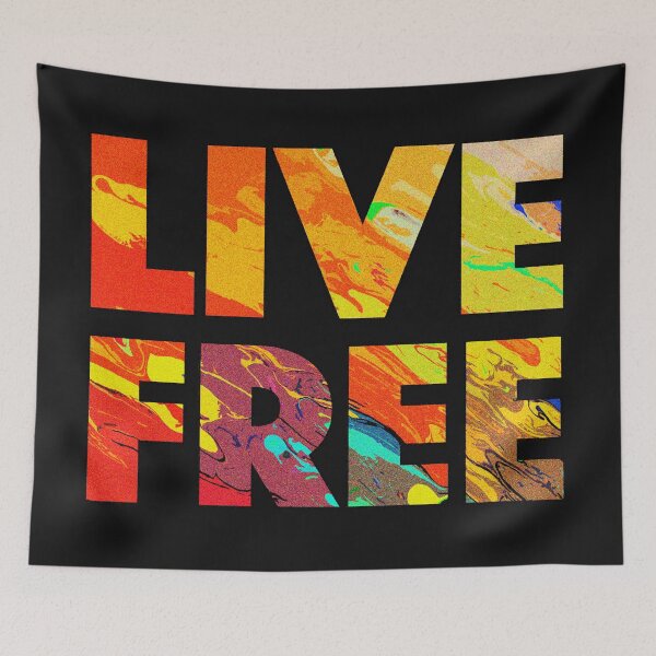 Item preview, Live Free Psychedelic Trippy Colorful designed and sold by JackCurtis1991.