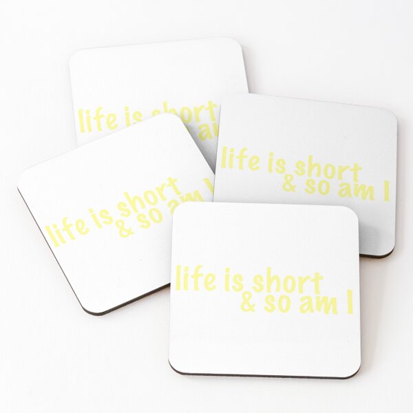 Item preview, life is short (yellow) designed and sold by tayput.