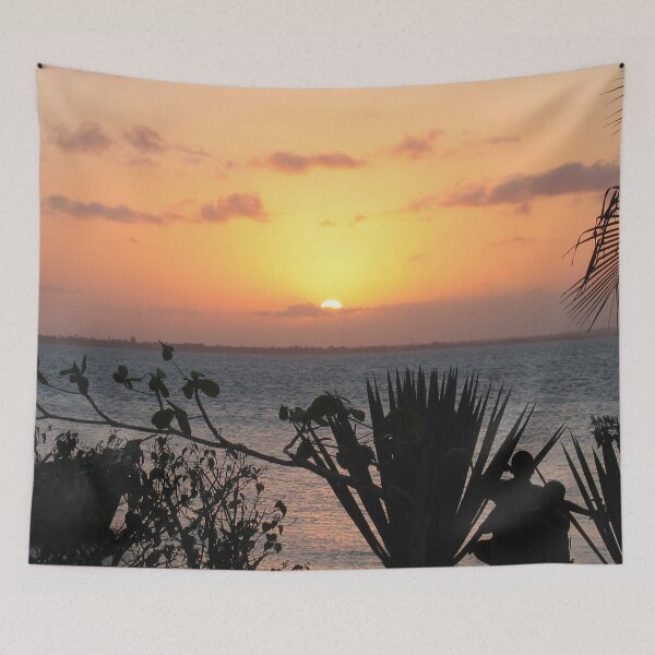 Item preview, Tropical Sunrise Palm Trees Seascape designed and sold by worldways.