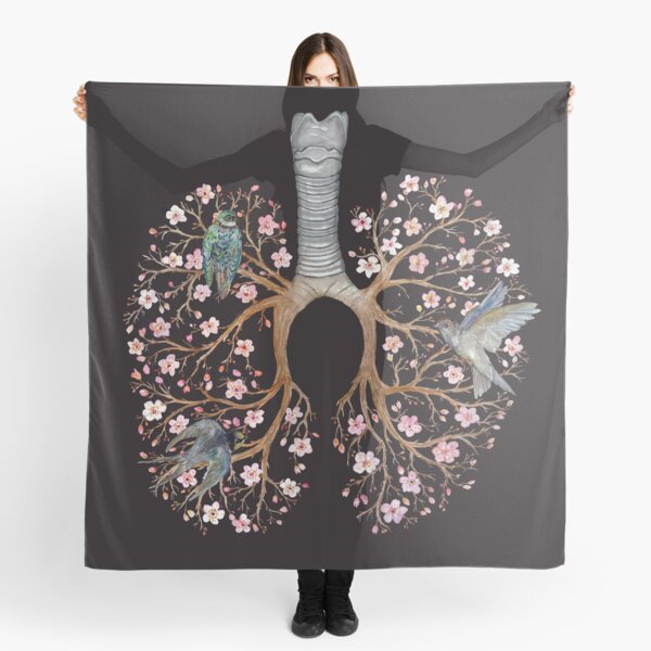 Item preview, Blooming Lungs: Human Anatomy, Floral Cherry Blossom, Anti Virus designed and sold by osuariumfloreus.