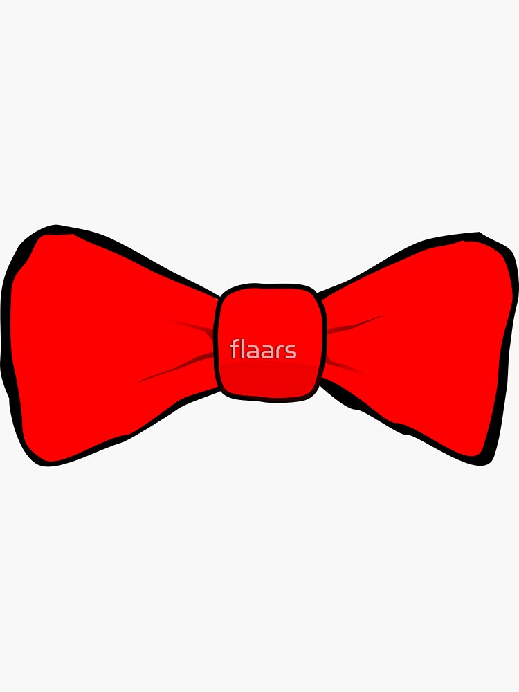 Big Red Bow - Red Bow Tie - Sticker