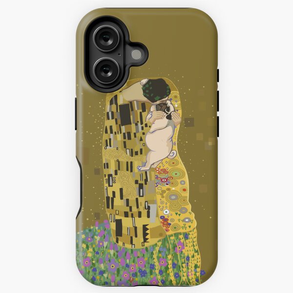 Vista previa del artículo con la obra «Los amantes del beso pug», diseñado y vendido por Huebucket.