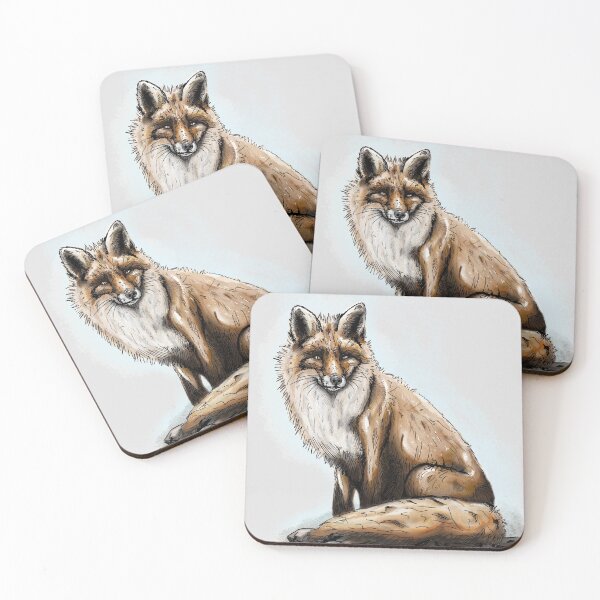 Item preview, European Red Fox Illustration designed and sold by juicycreations.