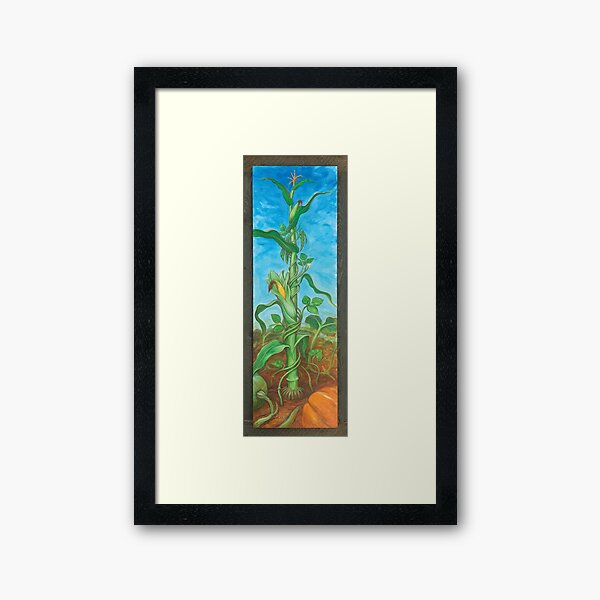 3 Sisters With Wooden Frame Framed Art Print
